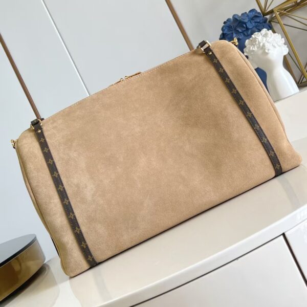 Louis Vuitton Large Handbag in Apricot Suede