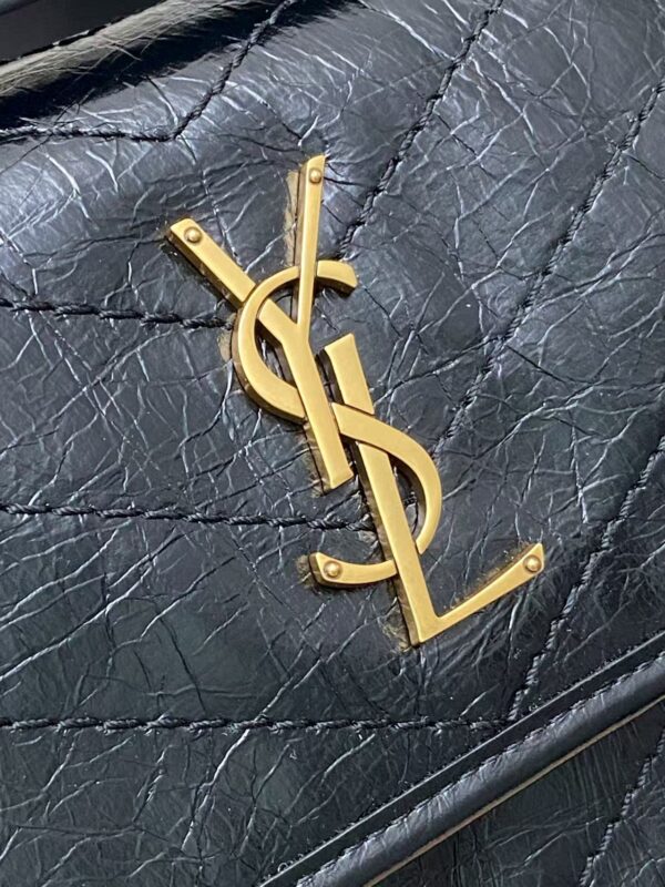 Yves Saint Laurent Carryall PM in Oiled Black and Gold