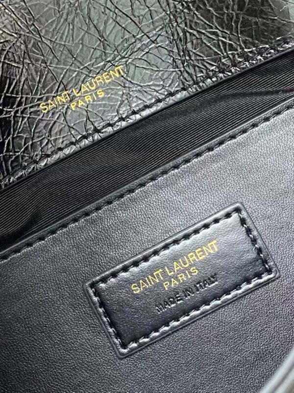 Yves Saint Laurent Carryall PM in Oiled Black and Gold