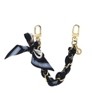 Louis Vuitton Silk Woven Accessory Bag Blue Multicolor