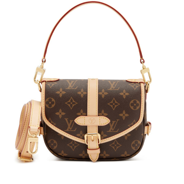 Louis Vuitton Brown Monogram Canvas Saumur BB Gold Hardware