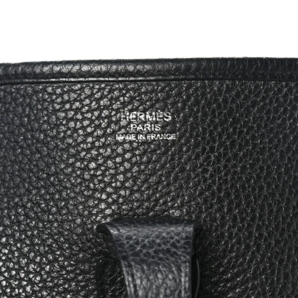 HERMES Taurillon Clemence Evelyne III PM Black 4 HERMES Taurillon Clemence Evelyne III PM Black