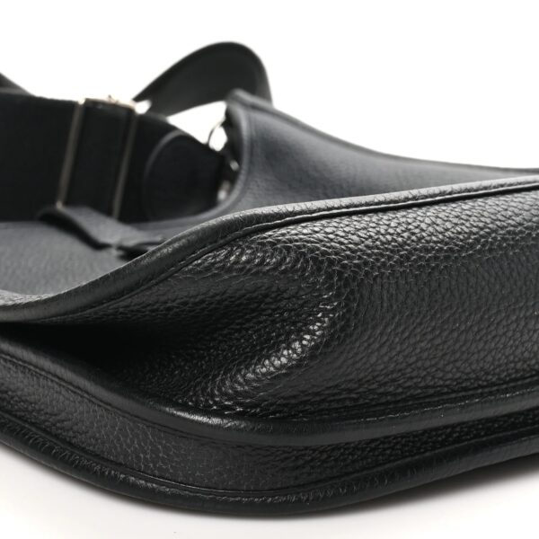 HERMES Taurillon Clemence Evelyne III PM Black 3 HERMES Taurillon Clemence Evelyne III PM Black