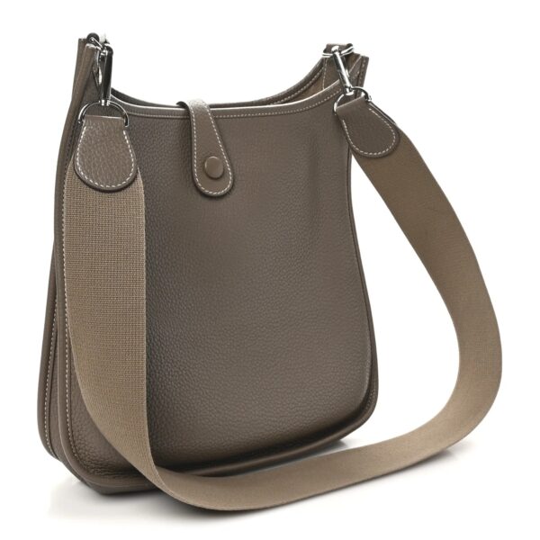 HERMES Taurillon Clemence Evelyne III PM Etoupe 1 HERMES Taurillon Clemence Evelyne III PM Etoupe