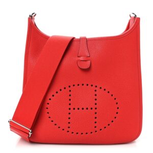 HERMES Taurillon Clemence Evelyne III PM de Coeur